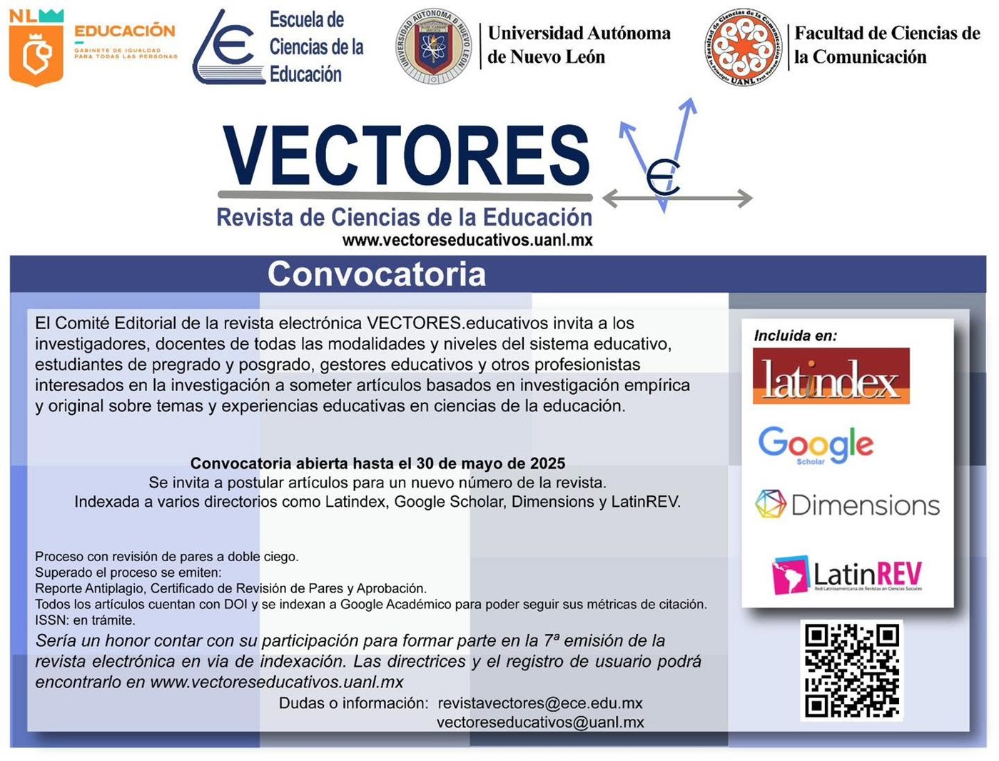 Convocatoria Vectores abierta hasta el 30 de mayo de 2025