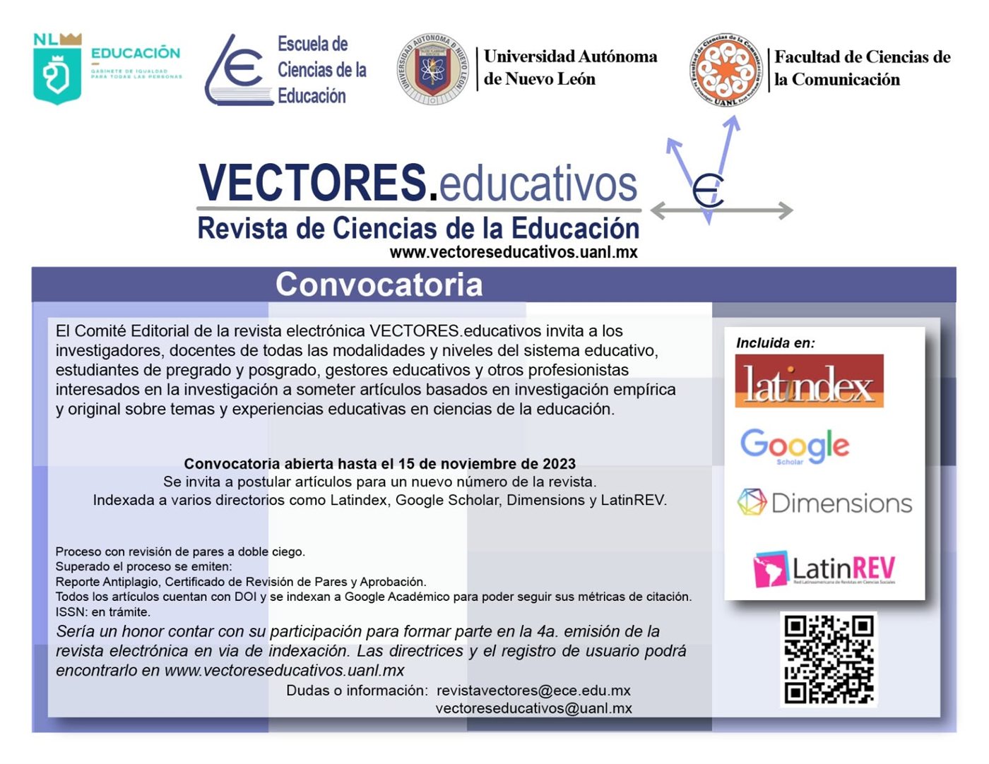 Convocatoria Vectores abierta hasta el 15 de noviembre de 2023