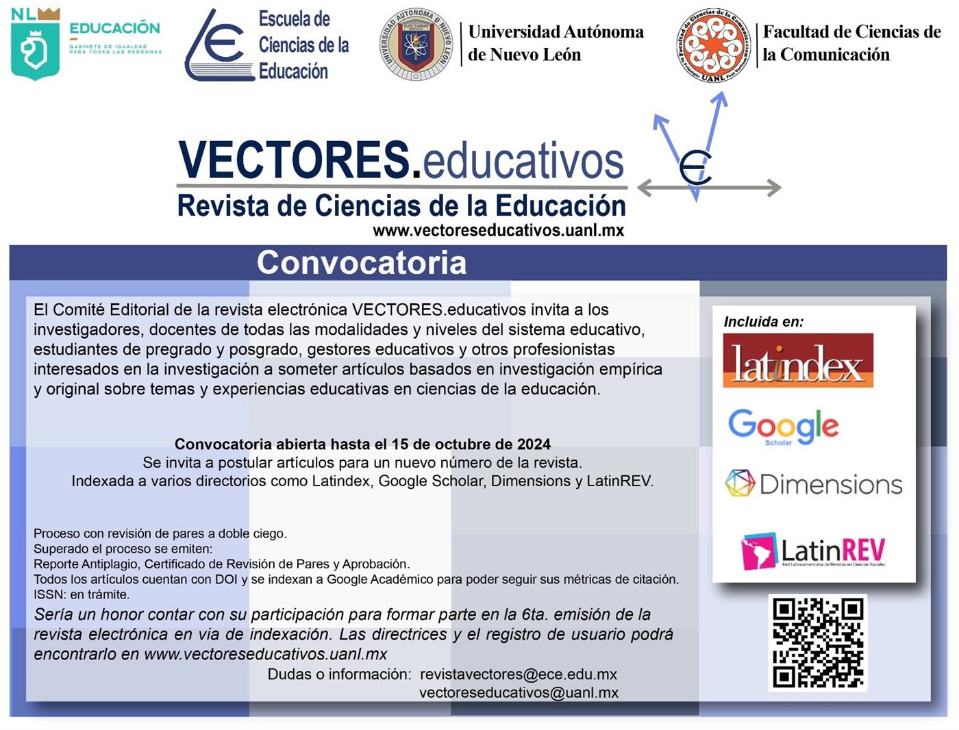 Convocatoria Vectores abierta hasta el 15 de octubre de 2024